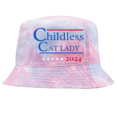 2024 Childless Cat Lady Tie-Dyed Bucket Hat