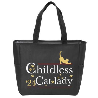 2024 Childless Cat Lady Zip Tote Bag