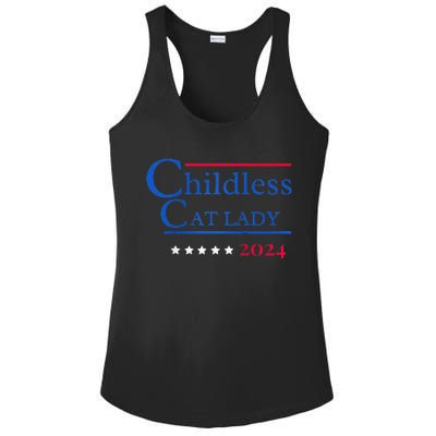 2024 Childless Cat Lady Raglan Ladies PosiCharge Competitor Racerback Tank