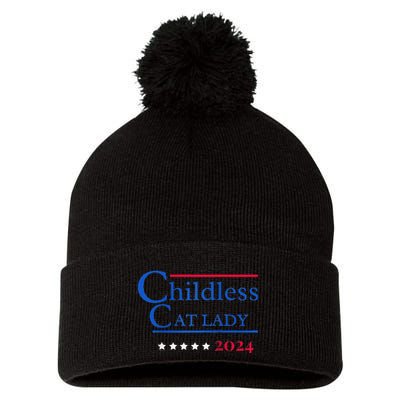 2024 Childless Cat Lady Raglan Pom Pom 12in Knit Beanie