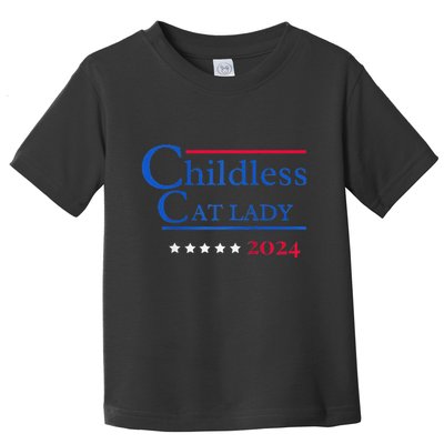 2024 Childless Cat Lady Raglan Toddler T-Shirt