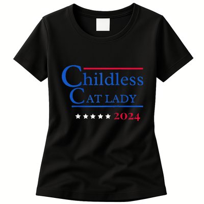 2024 Childless Cat Lady Raglan Womens T-Shirt