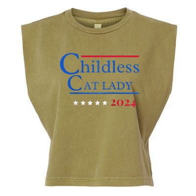 2024 Childless Cat Lady Raglan Garment-Dyed Women's Muscle Tee