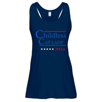 2024 Childless Cat Lady Raglan Ladies Essential Flowy Tank