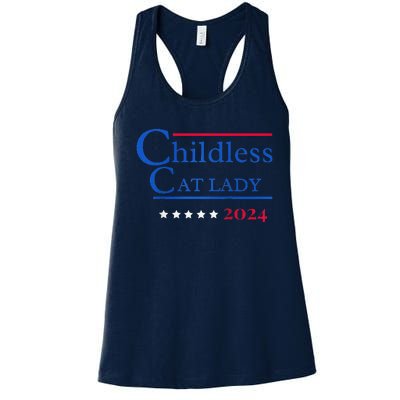 2024 Childless Cat Lady Raglan Women's Racerback Tank