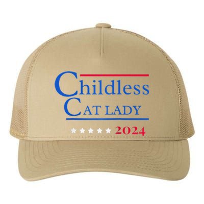 2024 Childless Cat Lady Raglan Yupoong Adult 5-Panel Trucker Hat