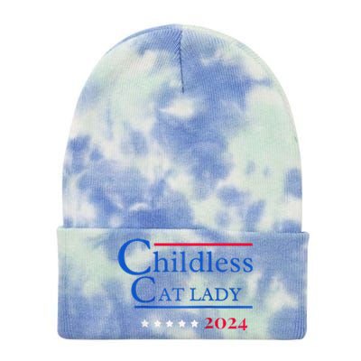 2024 Childless Cat Lady Raglan Tie Dye 12in Knit Beanie