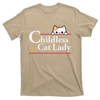 2024 Childless Cat Lady For President T-Shirt