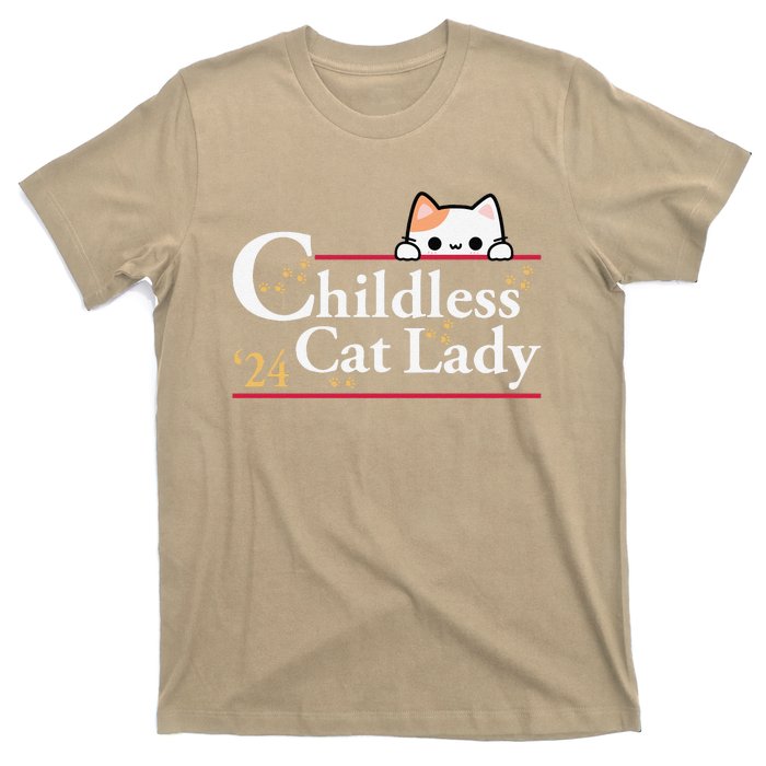 2024 Childless Cat Lady For President T-Shirt