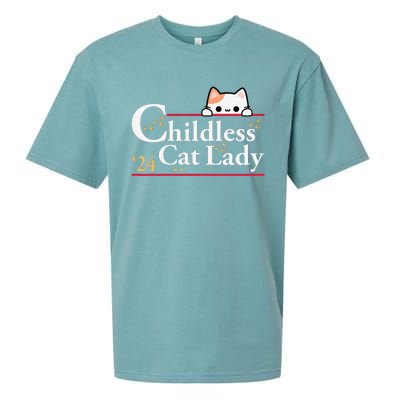 2024 Childless Cat Lady For President Sueded Cloud Jersey T-Shirt