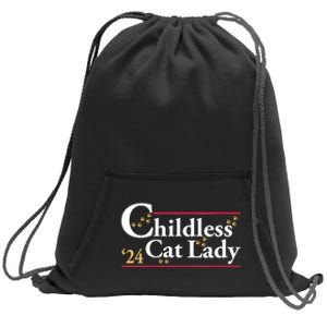 2024 Childless Cat Lady For President Sweatshirt Cinch Pack Bag