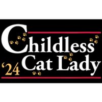 2024 Childless Cat Lady For President Bumper Sticker