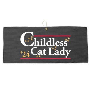 2024 Childless Cat Lady For President Large Microfiber Waffle Golf Towel