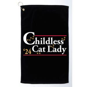 2024 Childless Cat Lady For President Platinum Collection Golf Towel