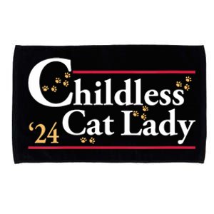 2024 Childless Cat Lady For President Microfiber Hand Towel