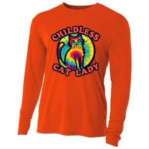 2024 Childless Cat Lady Design Ladies Is Voting Kamala Elect Cooling Performance Long Sleeve Crew