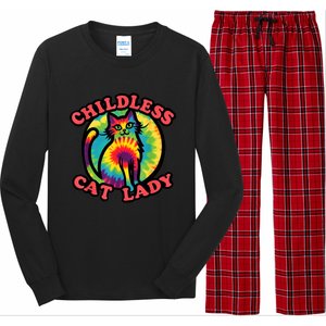 2024 Childless Cat Lady Design Ladies Is Voting Kamala Elect Long Sleeve Pajama Set