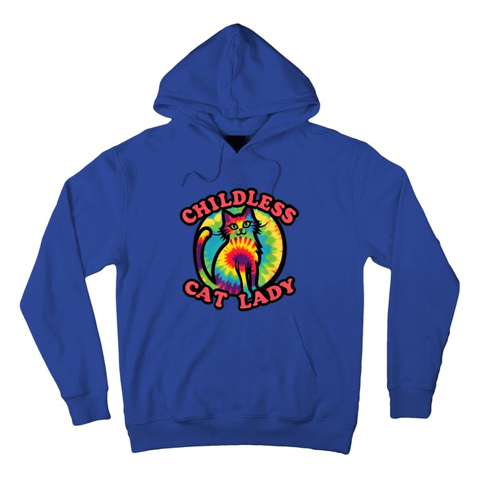 2024 Childless Cat Lady Design Ladies Is Voting Kamala Elect Hoodie