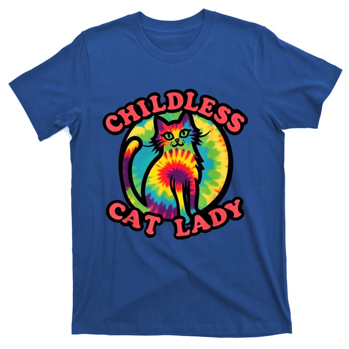 2024 Childless Cat Lady Design Ladies Is Voting Kamala Elect T-Shirt