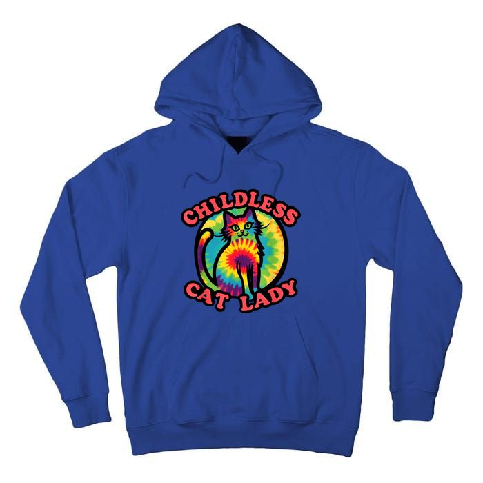 2024 Childless Cat Lady Design Ladies Is Voting Kamala Elect Tall Hoodie