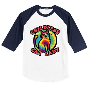 2024 Childless Cat Lady Design Ladies Is Voting Kamala Elect Baseball Sleeve Shirt