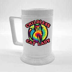 2024 Childless Cat Lady Design Ladies Is Voting Kamala Elect Gift Beer Stein