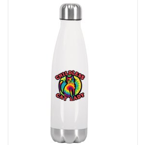 2024 Childless Cat Lady Design Ladies Is Voting Kamala Elect Gift Stainless Steel Insulated Water Bottle