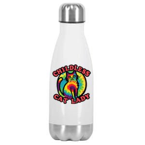 2024 Childless Cat Lady Design Ladies Is Voting Kamala Elect Gift Stainless Steel Insulated Water Bottle