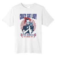 2024 Childless Cat Lady For President Crazy Cat Lady For Kamala 2024 Tall Fusion ChromaSoft Performance T-Shirt