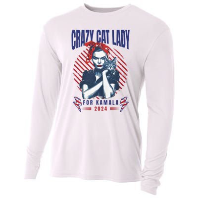 2024 Childless Cat Lady For President Crazy Cat Lady For Kamala 2024 Cooling Performance Long Sleeve Crew