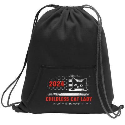 2024 Childless Cat Lady Sweatshirt Cinch Pack Bag