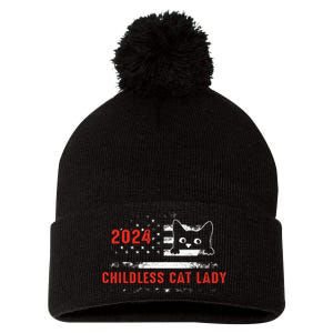 2024 Childless Cat Lady Pom Pom 12in Knit Beanie