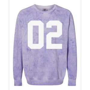 2 Cool Distressed Birthday Lucky Number Player 2nd Colorblast Crewneck Sweatshirt