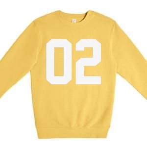 2 Cool Distressed Birthday Lucky Number Player 2nd Premium Crewneck Sweatshirt