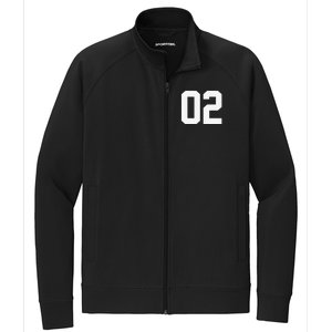 2 Cool Distressed Birthday Lucky Number Player 2nd Stretch Full-Zip Cadet Jacket