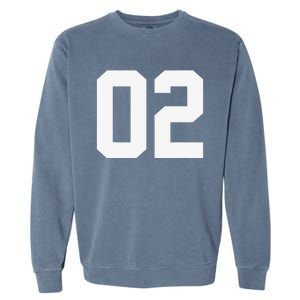 2 Cool Distressed Birthday Lucky Number Player 2nd Garment-Dyed Sweatshirt