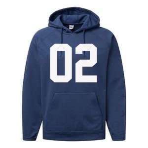 2 Cool Distressed Birthday Lucky Number Player 2nd Performance Fleece Hoodie