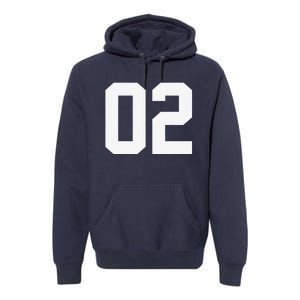 2 Cool Distressed Birthday Lucky Number Player 2nd Premium Hoodie