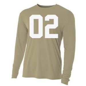 2 Cool Distressed Birthday Lucky Number Player 2nd Cooling Performance Long Sleeve Crew