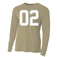 2 Cool Distressed Birthday Lucky Number Player 2nd Cooling Performance Long Sleeve Crew