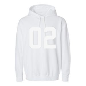 2 Cool Distressed Birthday Lucky Number Player 2nd Garment-Dyed Fleece Hoodie