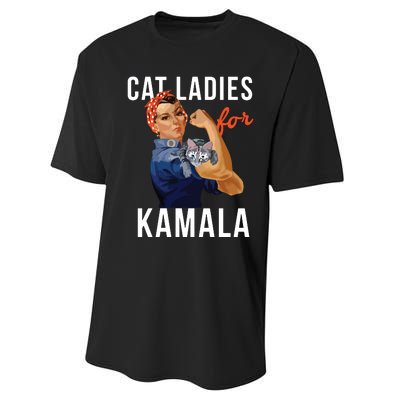 2024 Cat Ladies For Kamala Performance Sprint T-Shirt