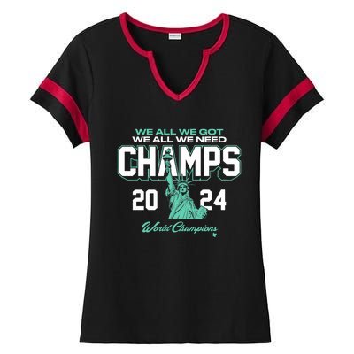 2024 Champs New York Basketball Ladies Halftime Notch Neck Tee