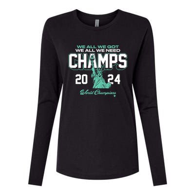 2024 Champs New York Basketball Womens Cotton Relaxed Long Sleeve T-Shirt