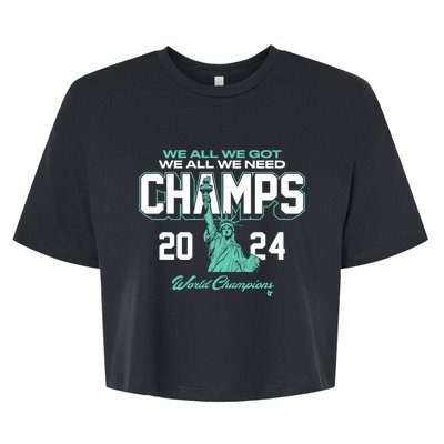 2024 Champs New York Basketball Bella+Canvas Jersey Crop Tee