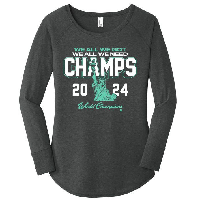 2024 Champs New York Basketball Women's Perfect Tri Tunic Long Sleeve Shirt