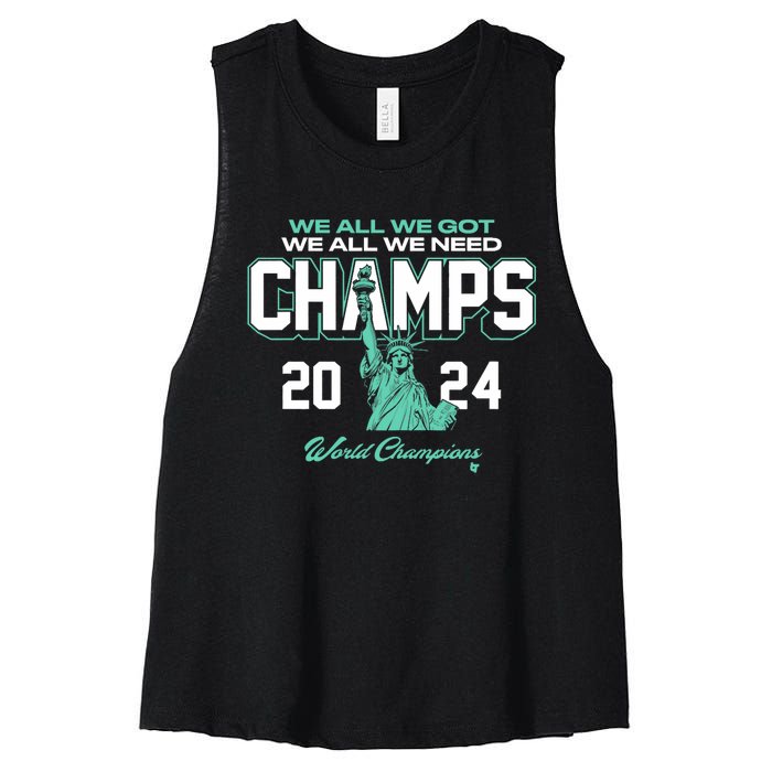 2024 Champs New York Basketball Women's Racerback Cropped Tank