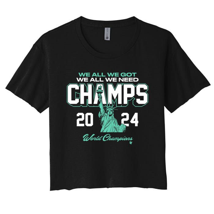 2024 Champs New York Basketball Women's Crop Top Tee