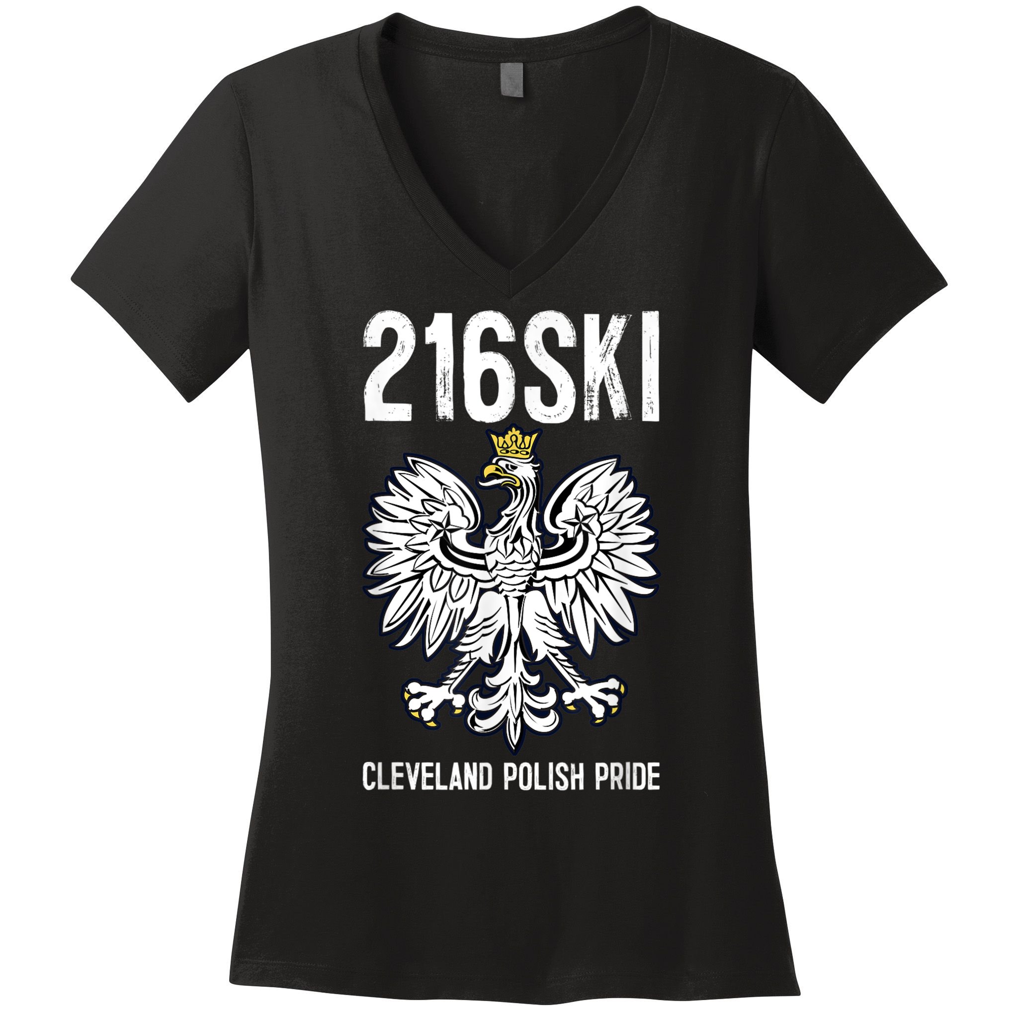 216SKI Cleveland Polish Pride Dyngus Day Women's V-Neck T-Shirt