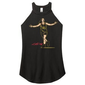 22 Clark Superstar Pose Indiana Basketball Women's Perfect Tri Rocker Tank